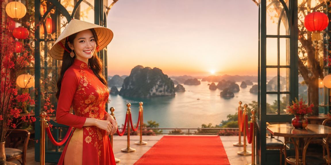 Người chơi bài trên du thuyền vịnh Hạ Long với khung cảnh thiên nhiên tuyệt đẹp
